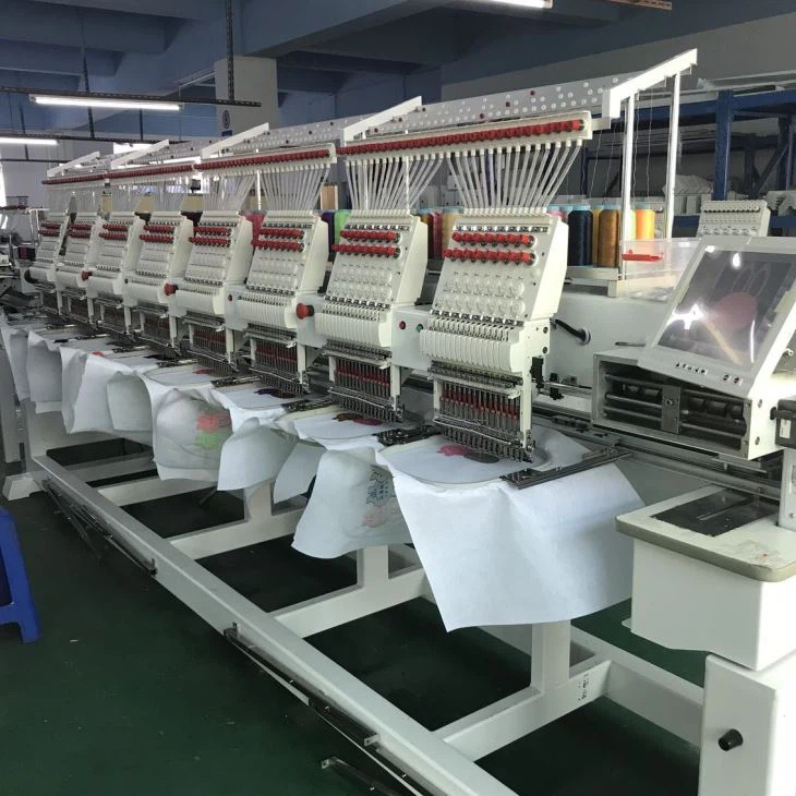 New Computer Embroidery Machine With 8 Heads Cap And T-shirt Embroidery